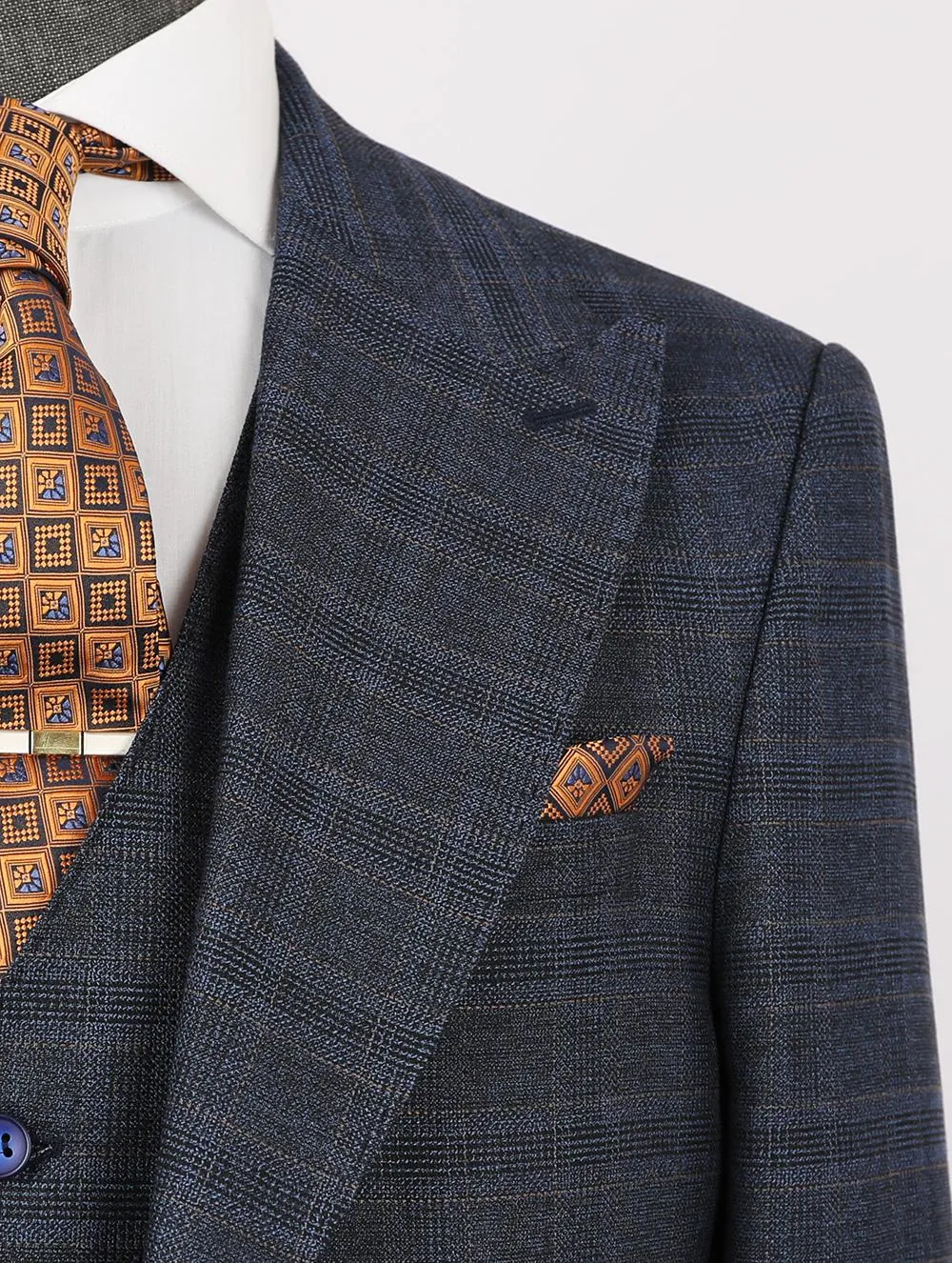Adrian Blue Set Blazer Linen Suit