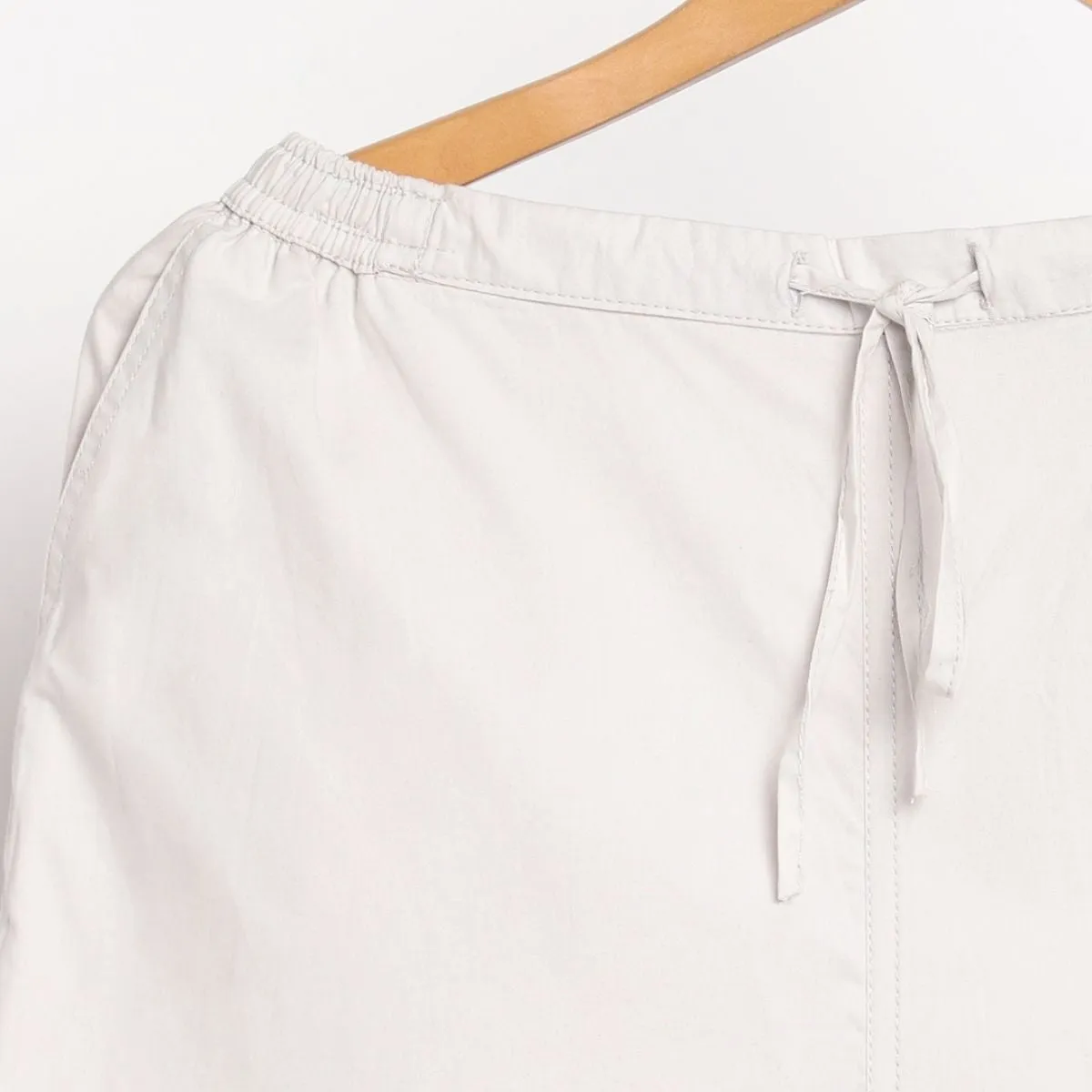 Alabaster White Women's Cotton Pants | Everyday Wear | Slim Fit
