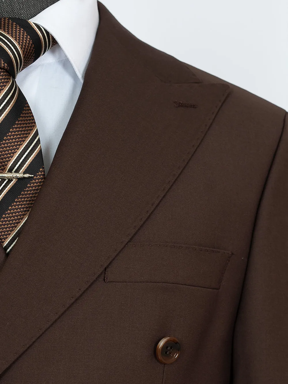 Azrael Brown Set Blazer Linen Suit