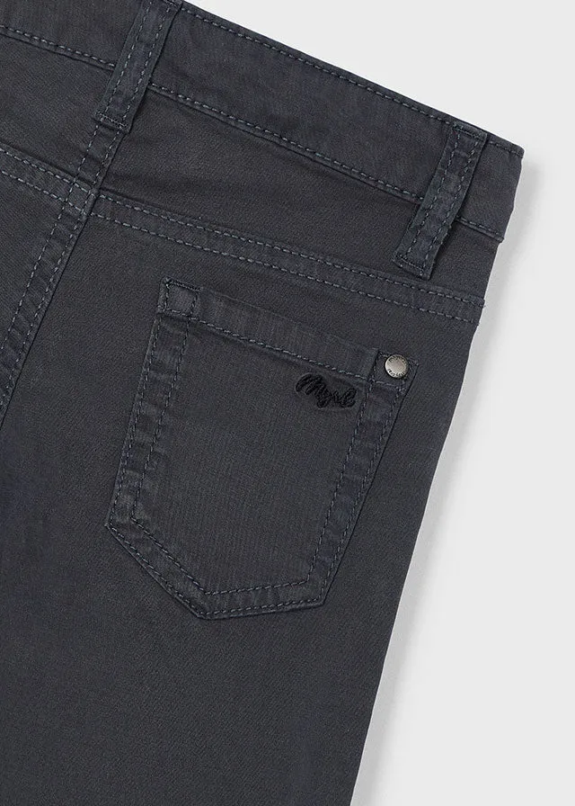 Boys Slim Fit Pants - Asphault