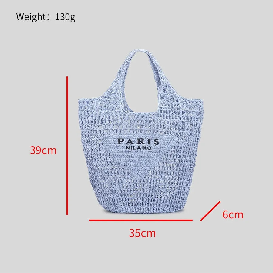 Brand Letter Straw Bags