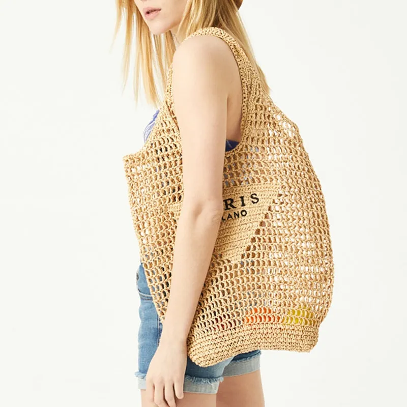 Brand Letter Straw Bags