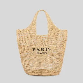Brand Letter Straw Bags