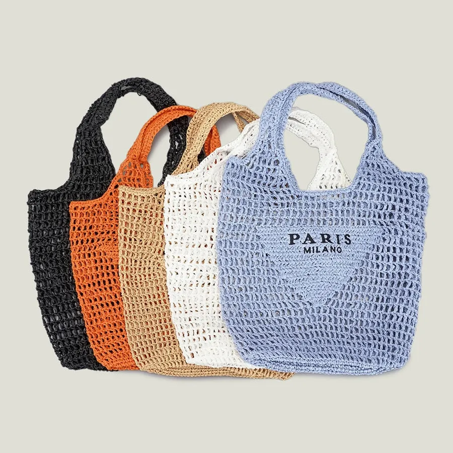 Brand Letter Straw Bags