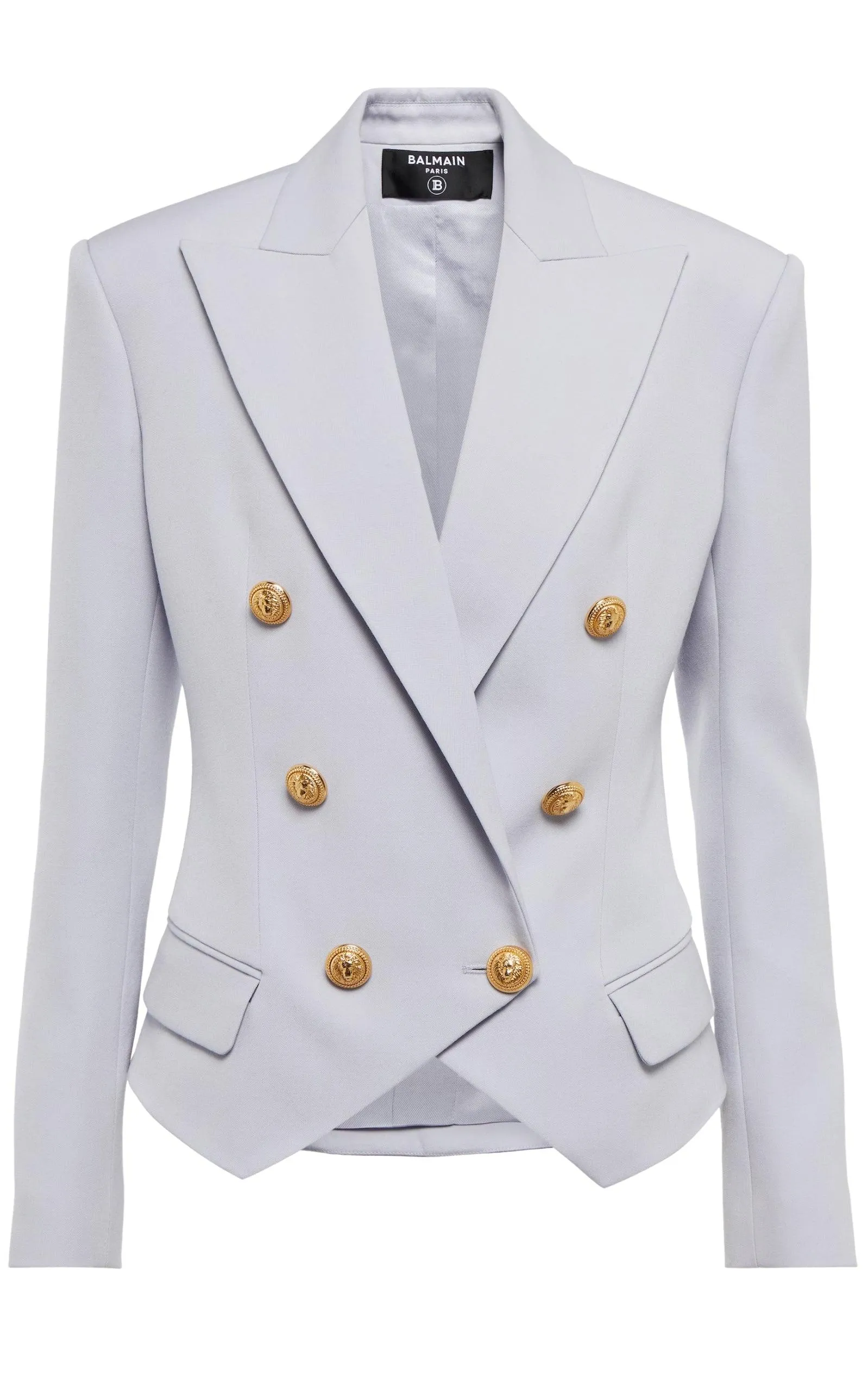 Double Breasted Blue Wool Blazer