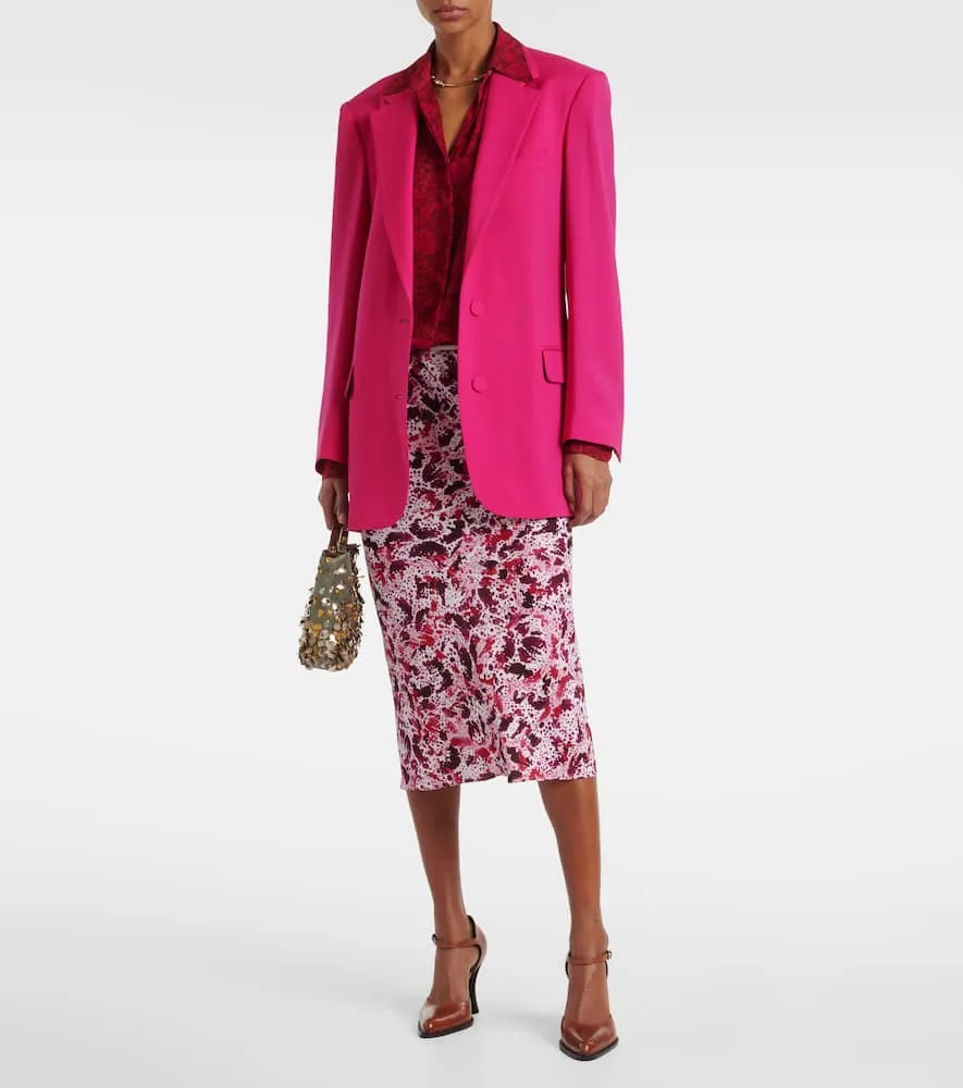 Dries Van Noten Oversized wool and mohair blazer