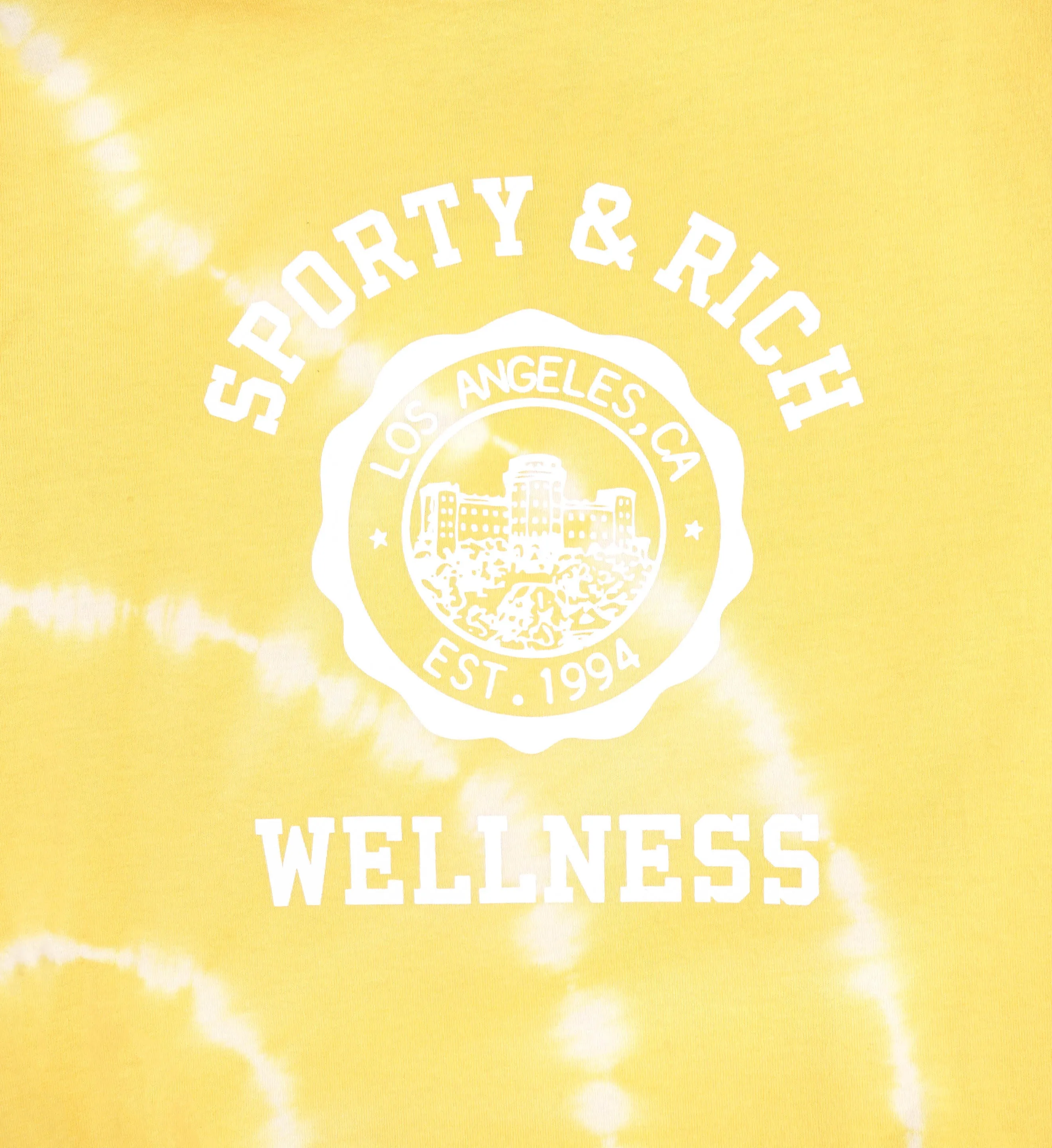 Emblem Cropped Hoodie - Sunshine Tie Dye