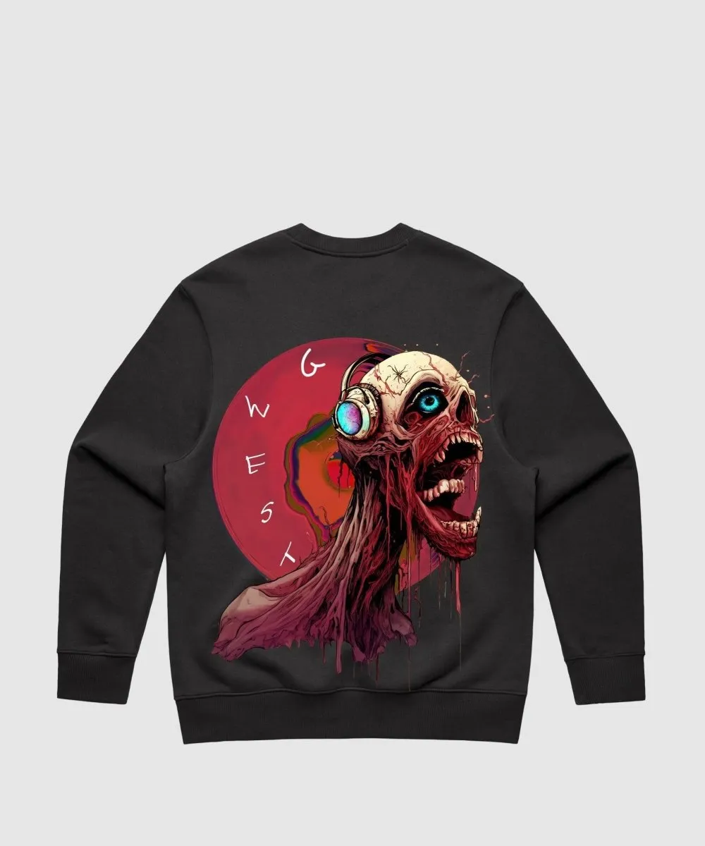 G West Vinyl Zombie Heavy Premium Crewneck