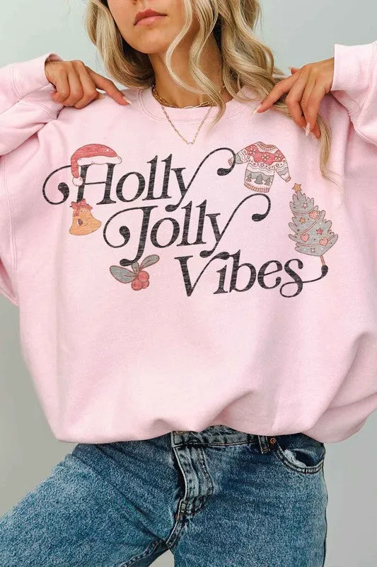HOLLY JOLLY VIBES OVERSIZED SWEATSHIRT