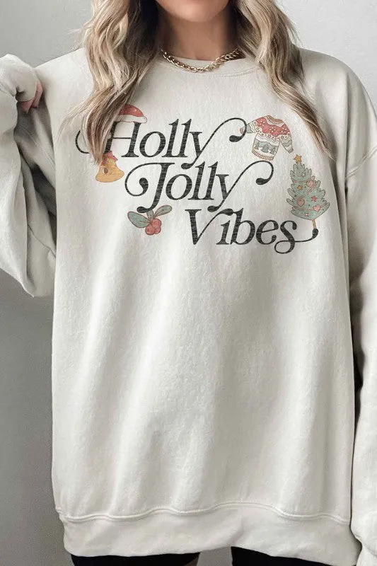 HOLLY JOLLY VIBES OVERSIZED SWEATSHIRT