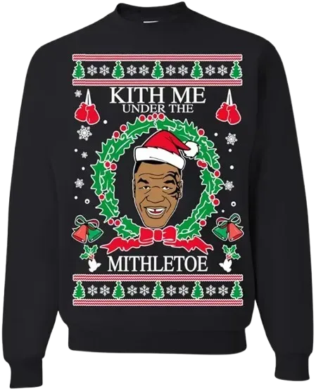 Kith Me Under The Mitheltoe Mike Tyson Ugly Christmas Graphic Crewneck Sweatshirt