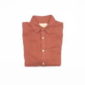 Linen Shirt in Terracotta