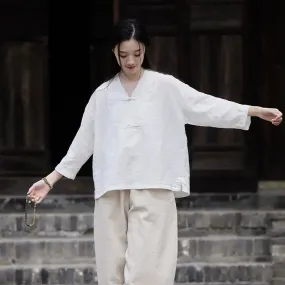 linen shirts women summer tops womens blouses 3 4 sleeve tops