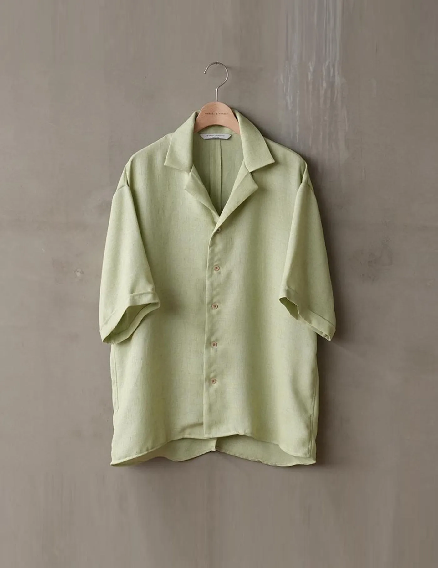 MA-S-721 FAKE LINEN SLIT SHIRT