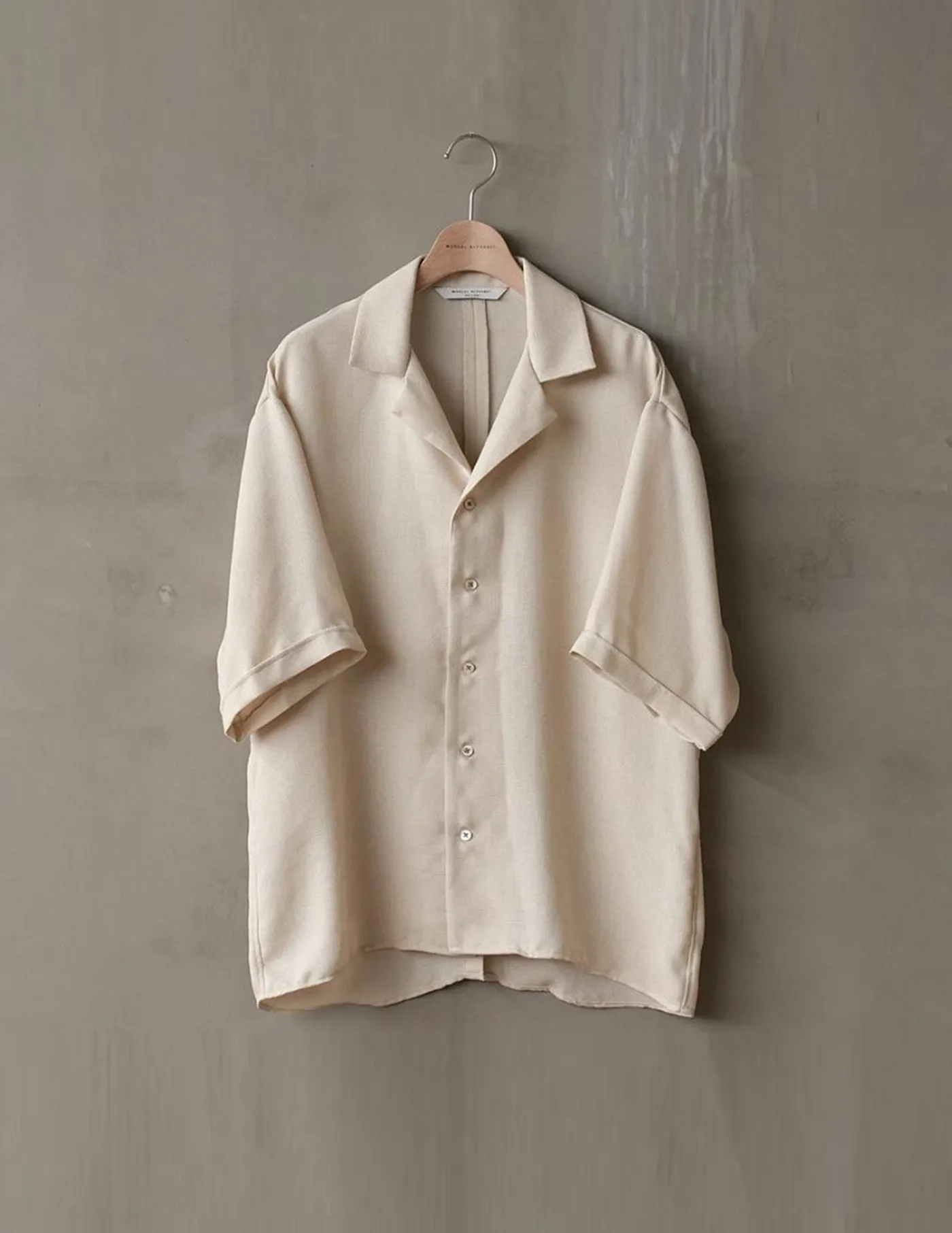 MA-S-721 FAKE LINEN SLIT SHIRT