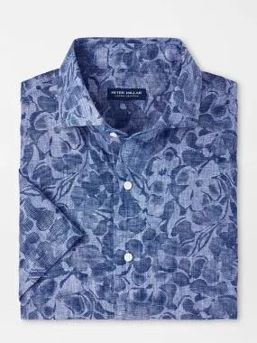Peter Millar Amalfi Linen Sport Shirt in Indigo