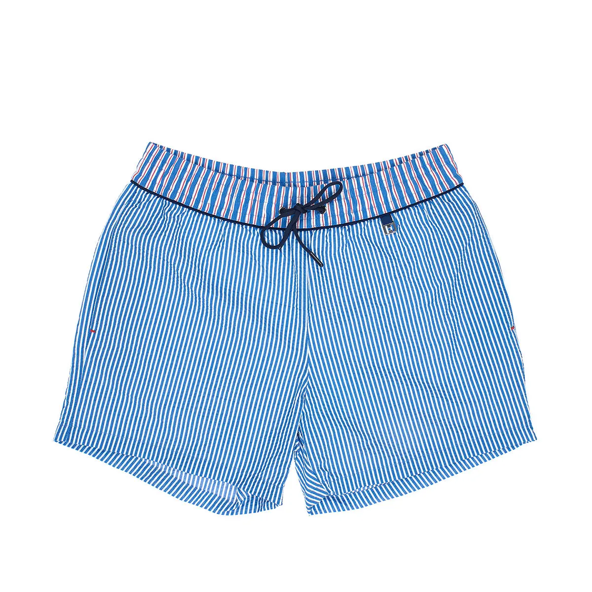 Preppy Beach Boxer | White/Blue 401282-Pw01