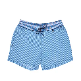 Preppy Beach Boxer | White/Blue 401282-Pw01