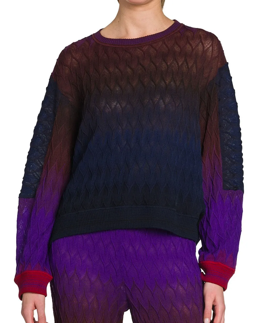 Purple Ombre Crewneck Sweatshirt