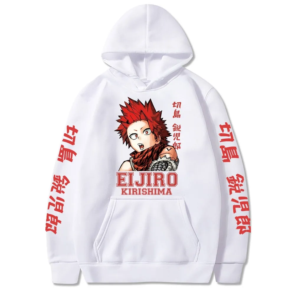 "HARD" - Kirishima MHA Anime Oversized Hoodies | 4 Colors