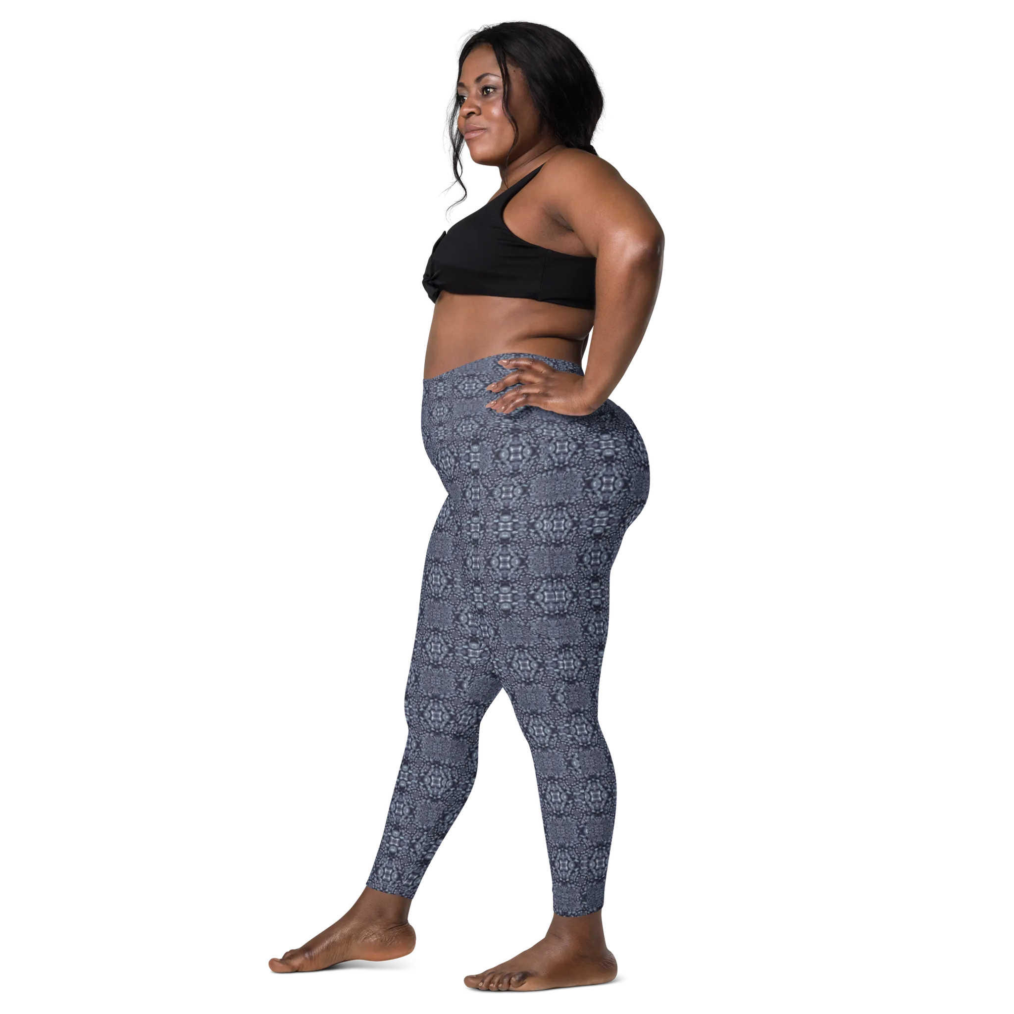 Recursia Indranet Leggings With Pockets In Blue