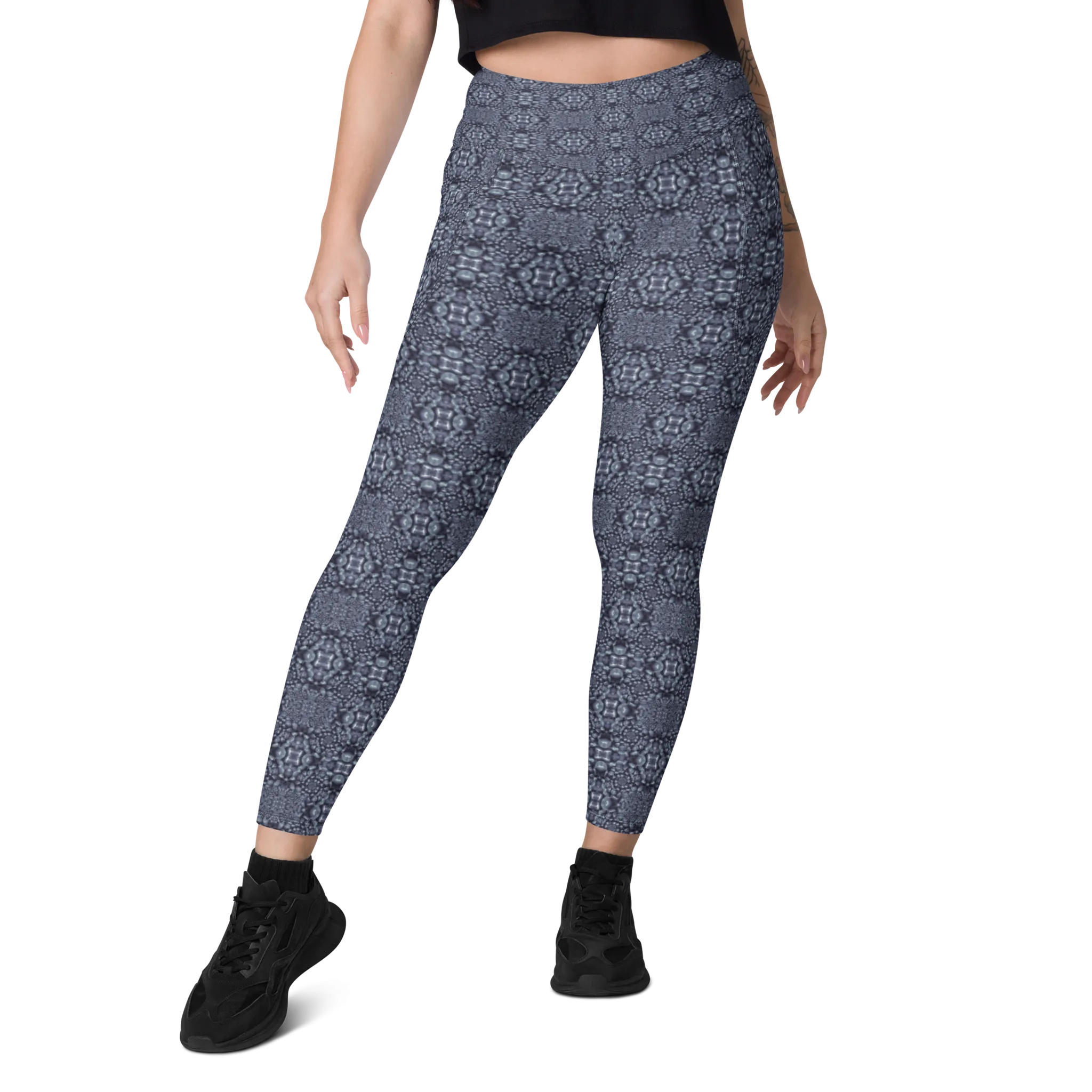 Recursia Indranet Leggings With Pockets In Blue