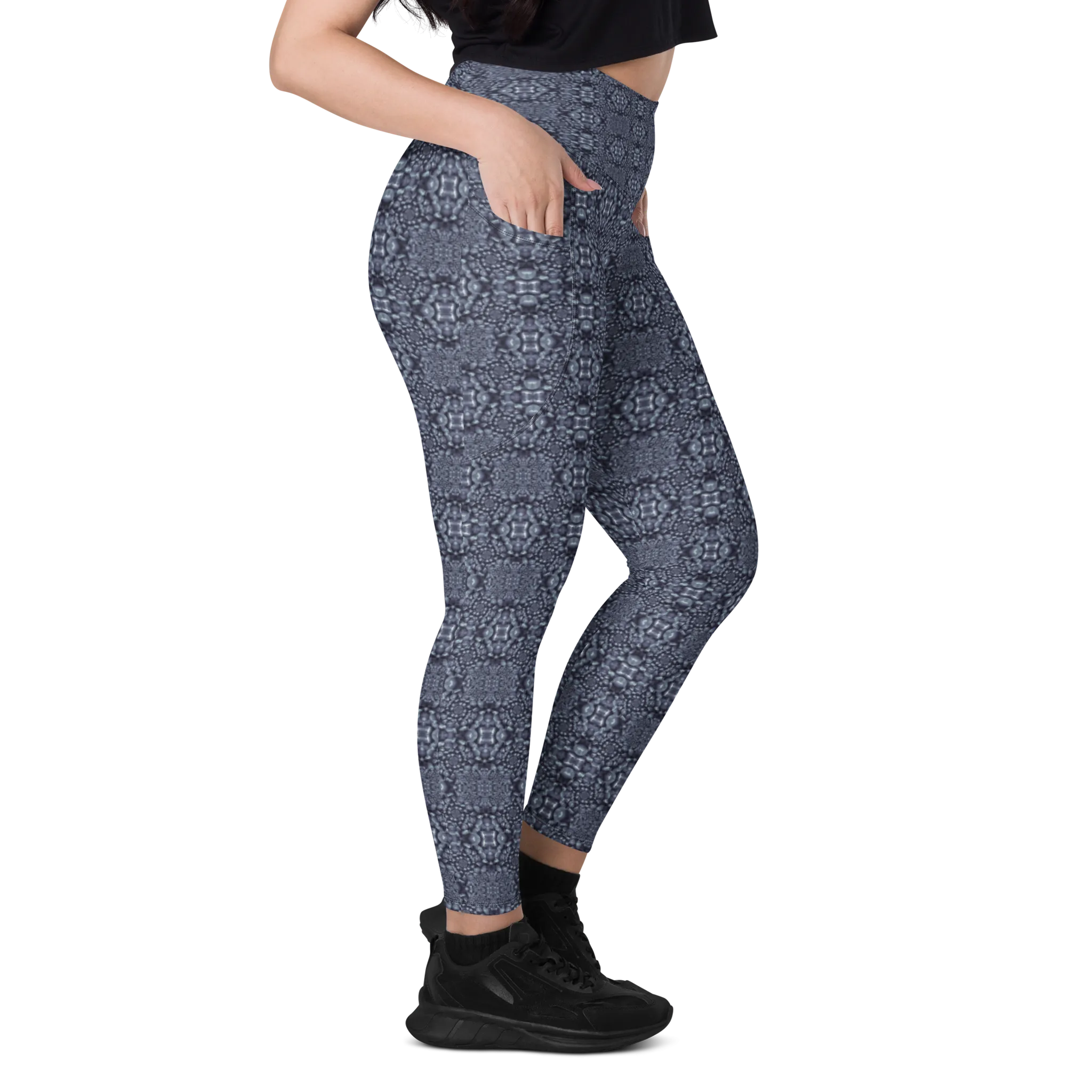 Recursia Indranet Leggings With Pockets In Blue