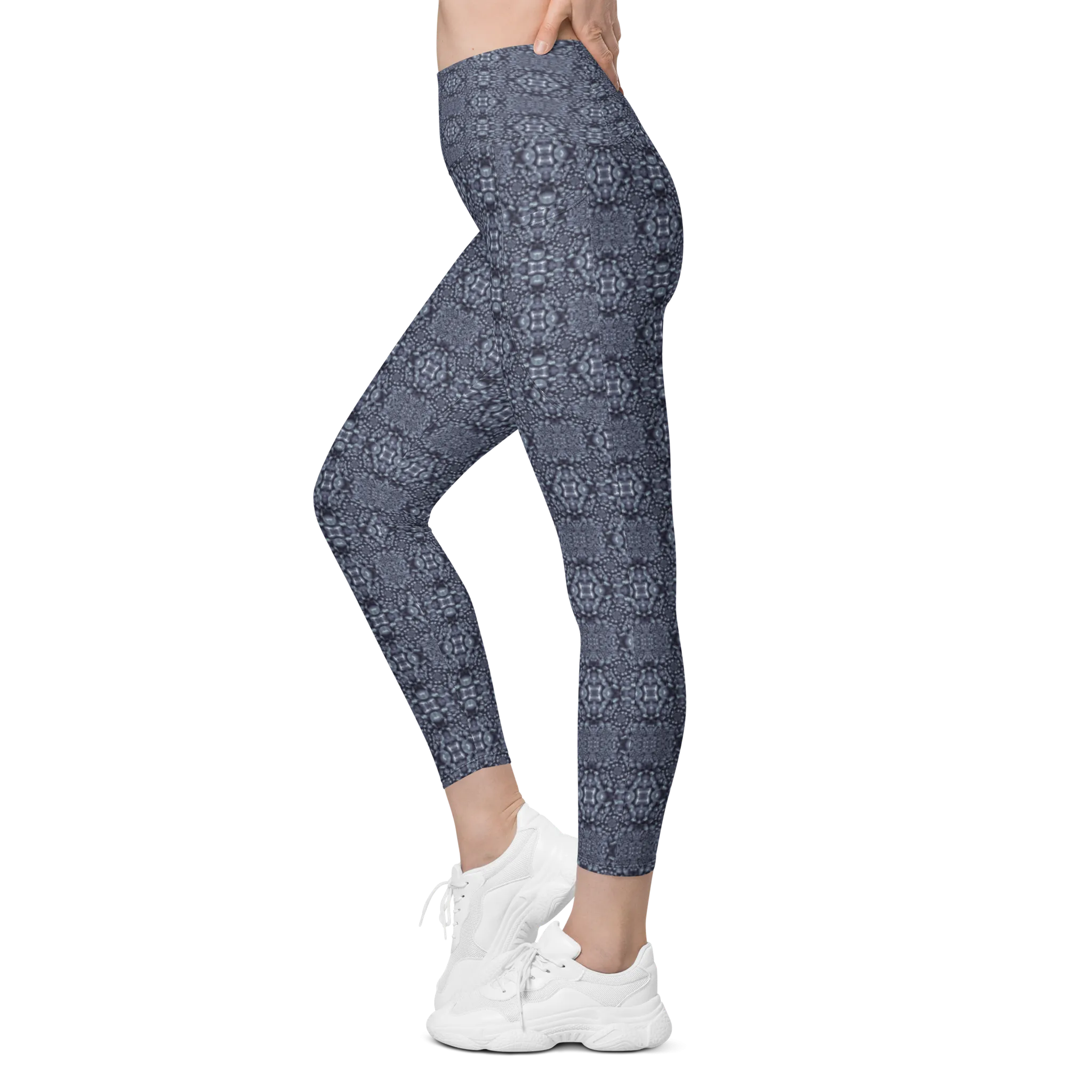 Recursia Indranet Leggings With Pockets In Blue