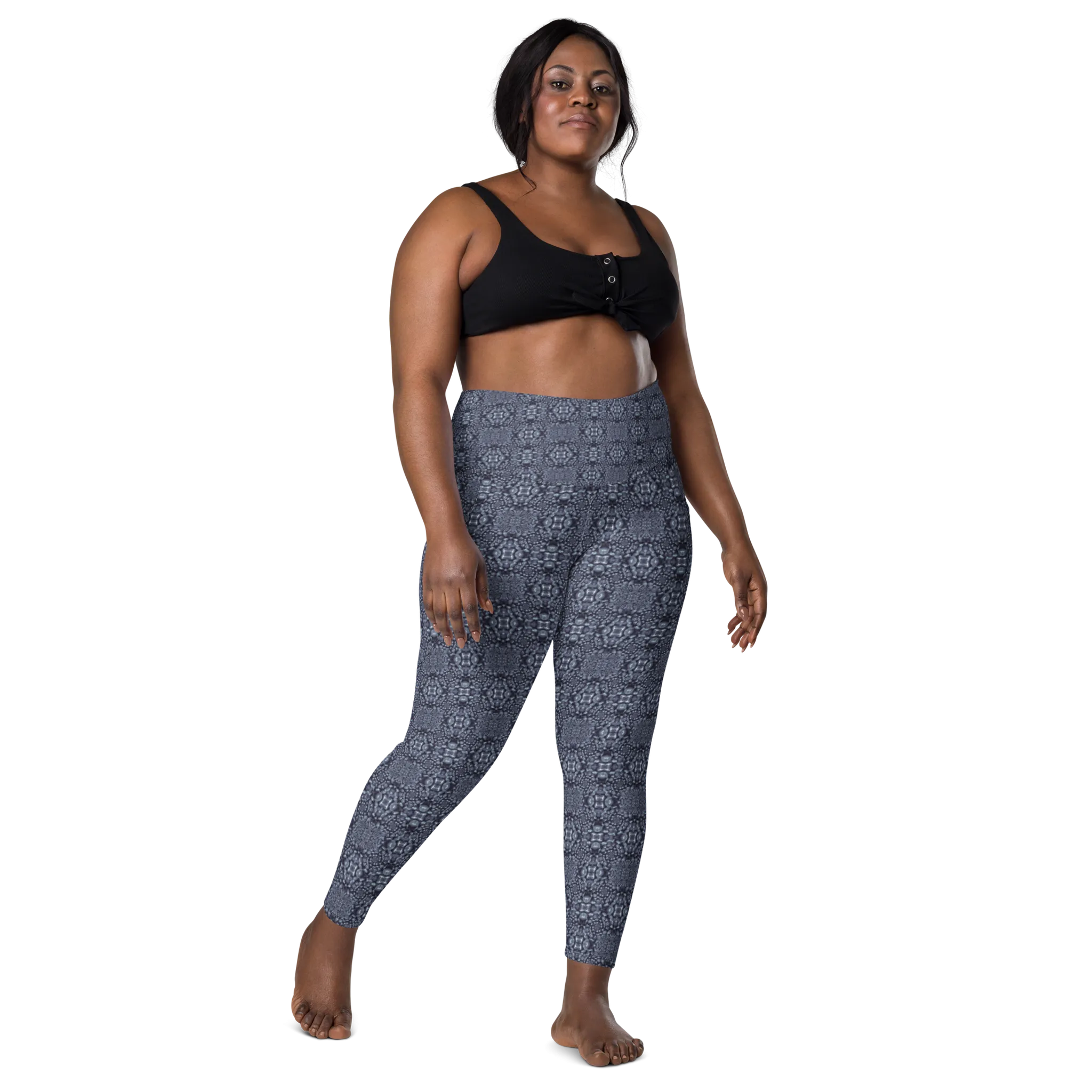 Recursia Indranet Leggings With Pockets In Blue