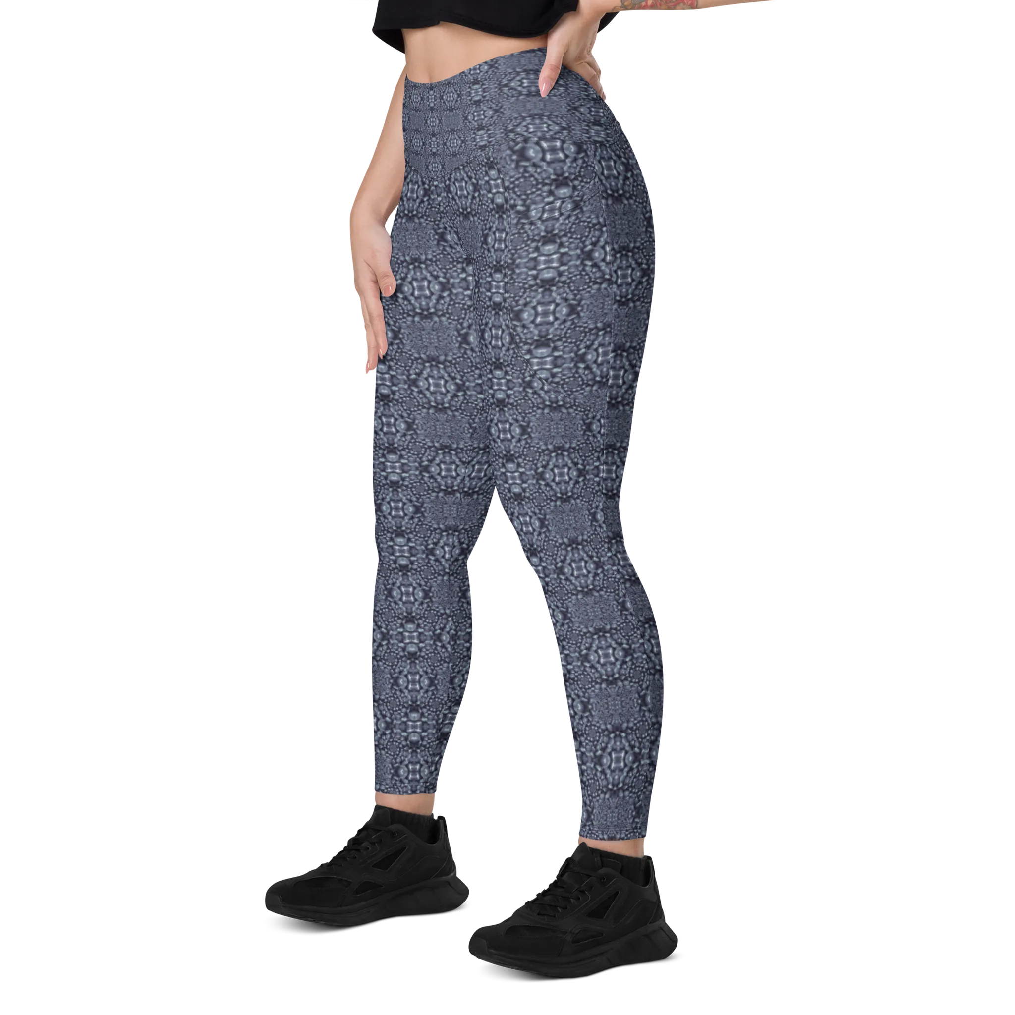 Recursia Indranet Leggings With Pockets In Blue