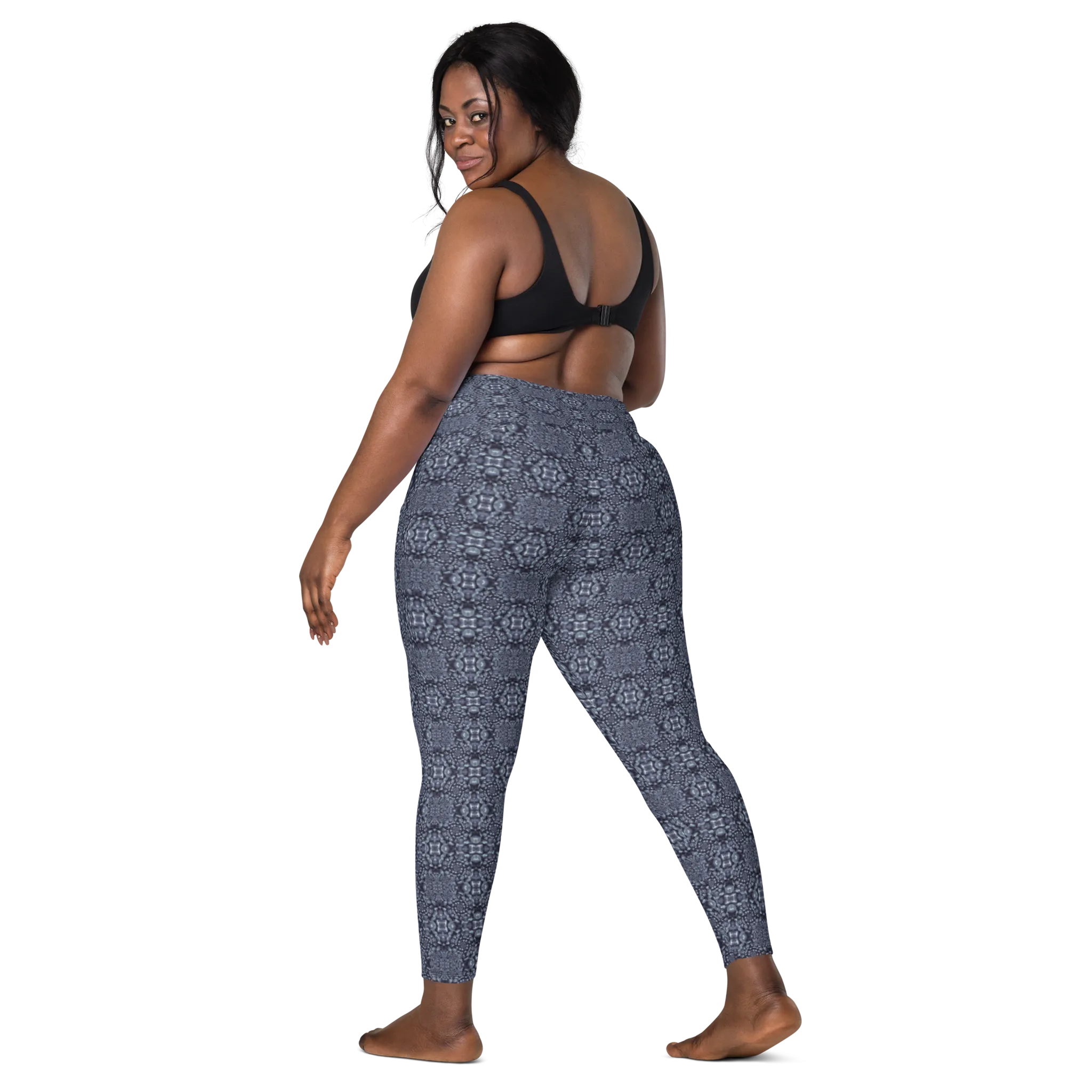 Recursia Indranet Leggings With Pockets In Blue