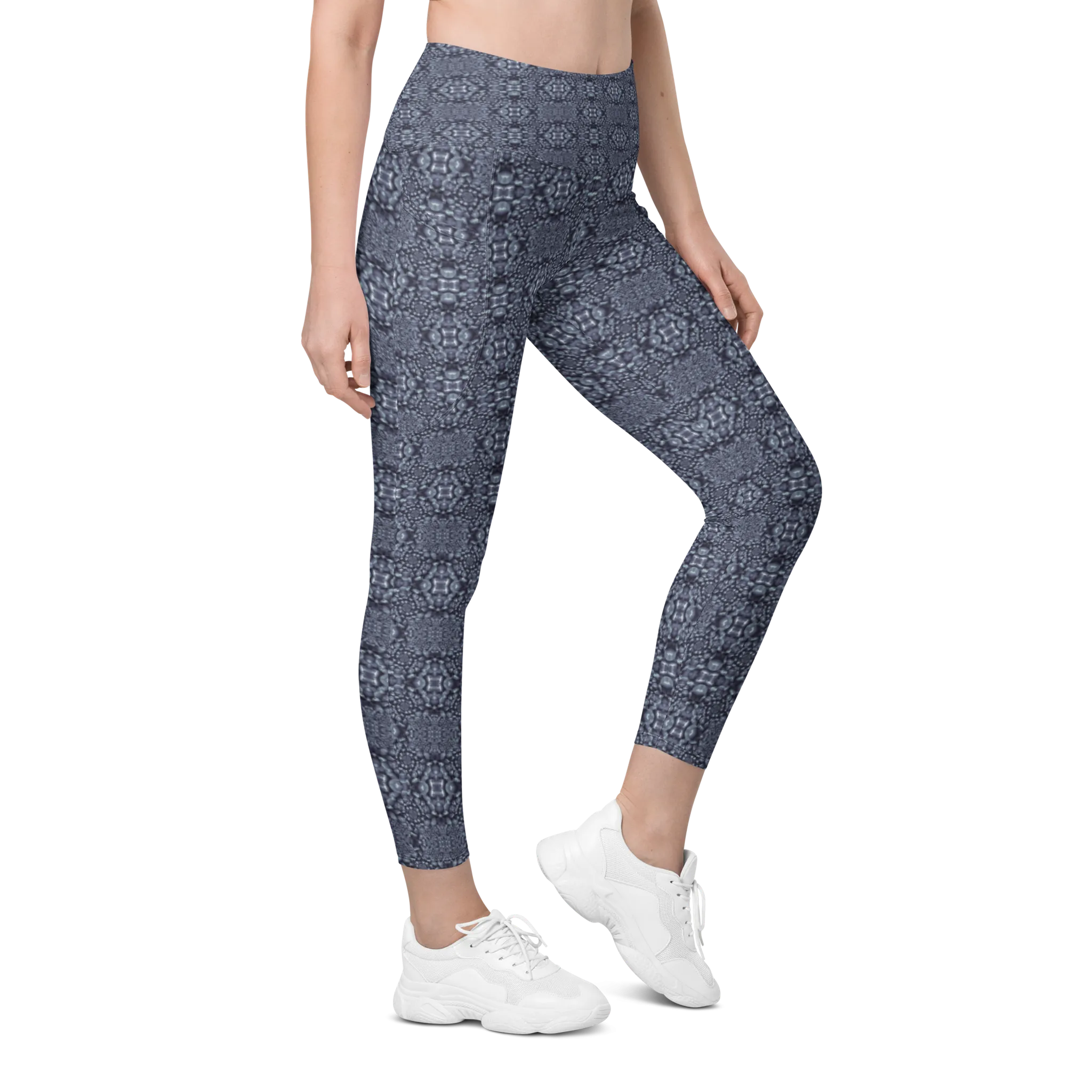 Recursia Indranet Leggings With Pockets In Blue