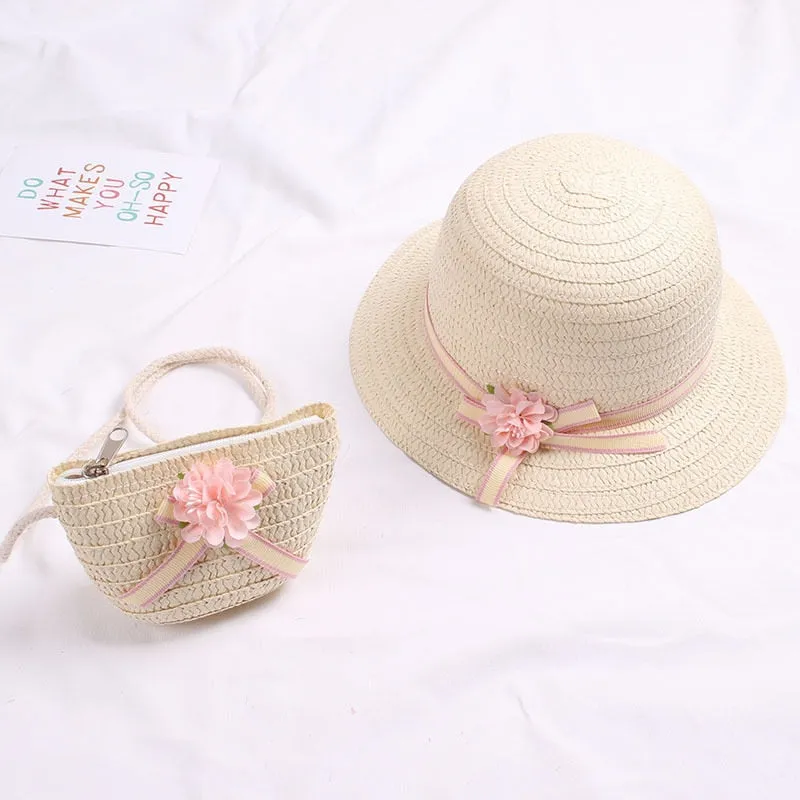Straw Hat With Handbag Bags