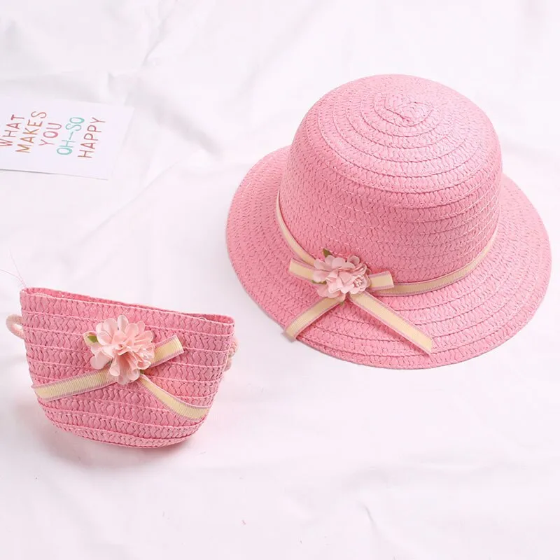 Straw Hat With Handbag Bags