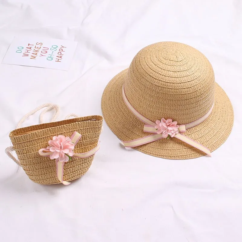 Straw Hat With Handbag Bags