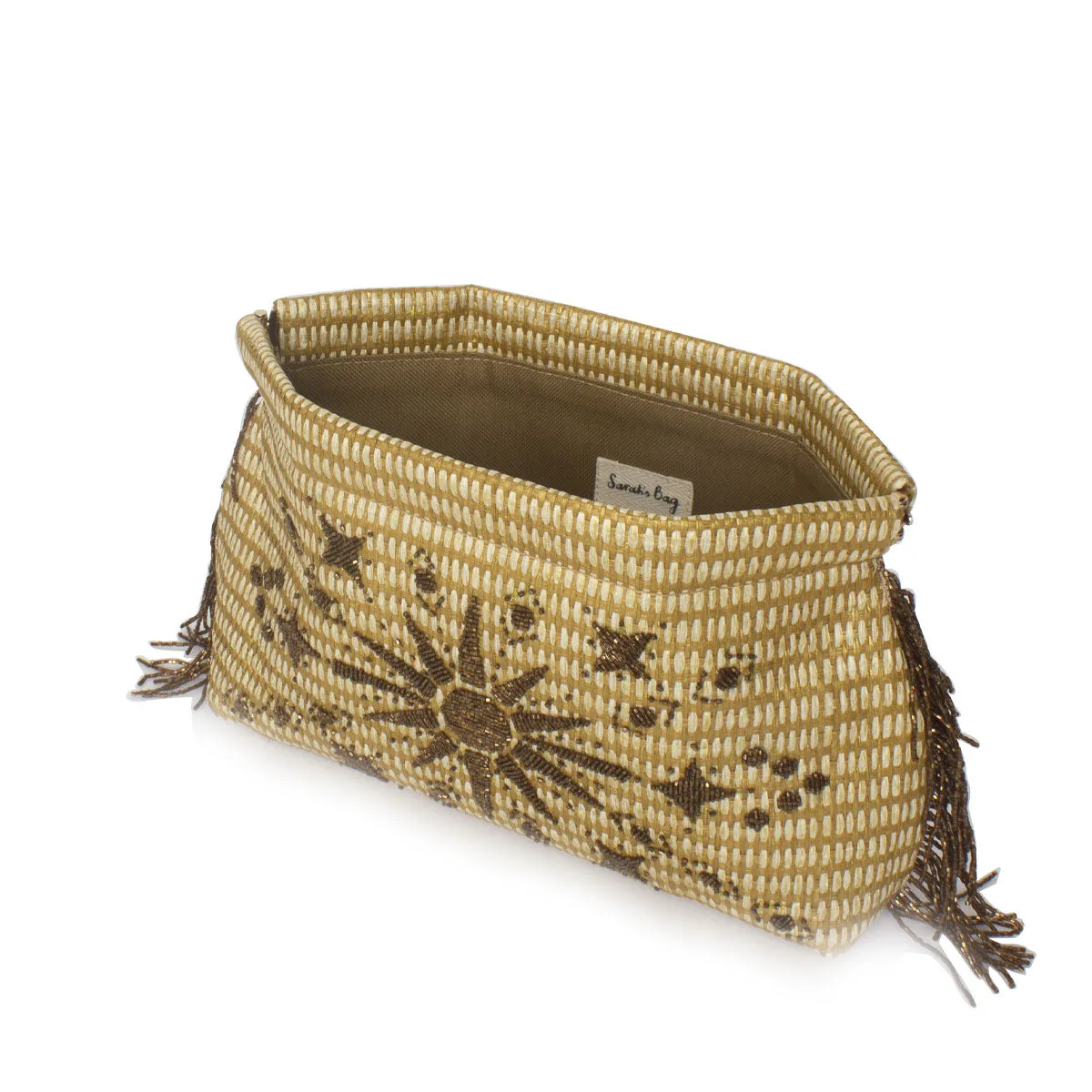 SUNRISE ON GOLD STRAW CLIPBAG
