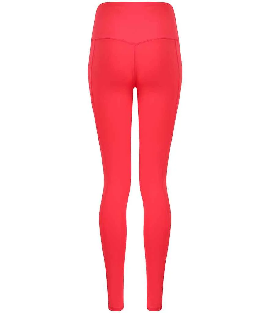 Tombo Ladies Core Pocket Leggings | Hot Coral