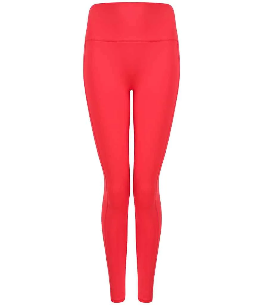 Tombo Ladies Core Pocket Leggings | Hot Coral