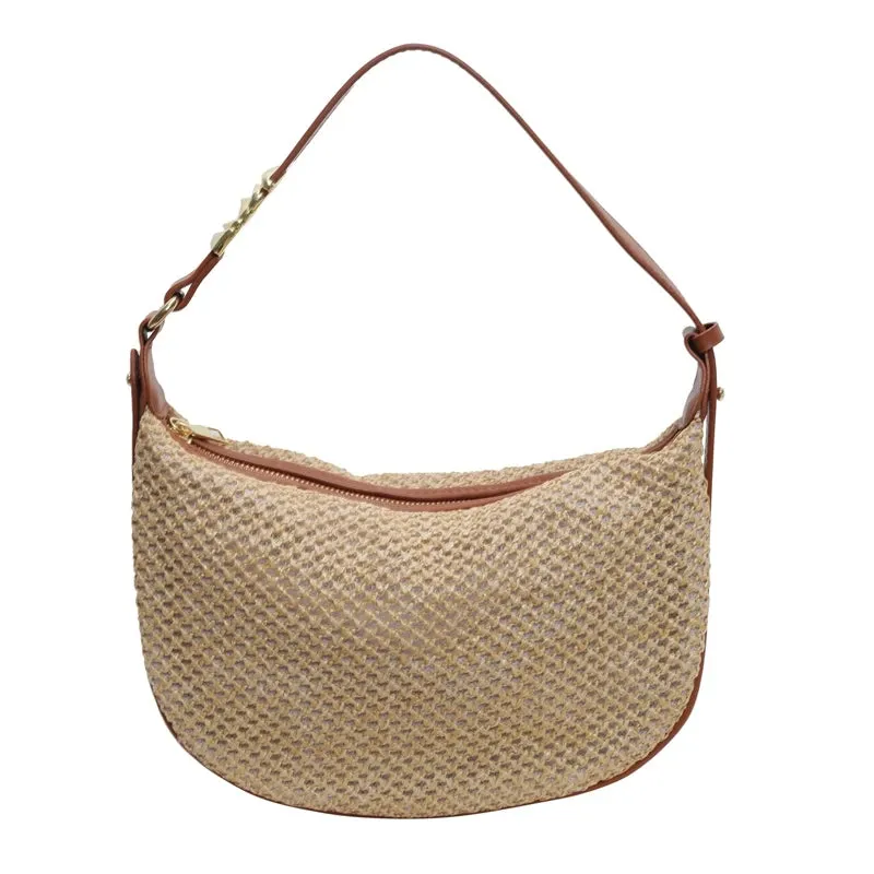 UAKISS  -  Small Straw Crossbody Bags for Women 2024 Korean Fashion Summer Cute Shoulder Bags Handbags and Purses Weave Beach Bag